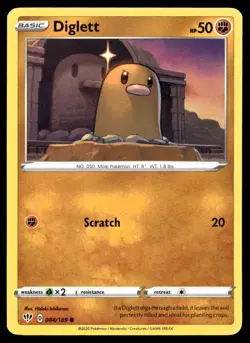 Diglett 84/189 Pokemon Card Darkness Ablaze Common 50 HP Lightly Played W18 - Image 1