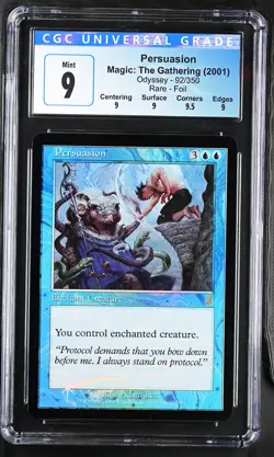 PERSUASION Odyssey Foil Rare CGC 9 Q+ MTG [Nostalgium] - Image 1