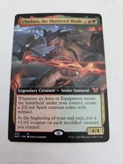 mtg, Chishiro, the Shattered Blade (Extended Art) Commander: Kamigawa: Neon NM - Image 1
