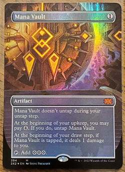 MTG Double Masters 2022 Mana Vault (Borderless) 394 Foil - Image 1