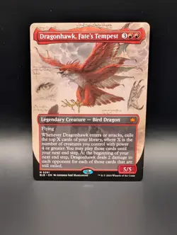 MTG - Dragonhawk, Fate's Tempest - BORDERLESS - Legendary Creature - BLB #291 - Image 1