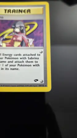 POKEMON TCG SABRINA 20/132 GYM CHALLENGE HOLO RARE TRAINER WIZARDS ENGLISH - Image 5