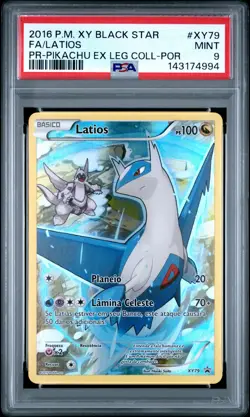 2016 POKEMON XY BLACK STAR PROMO #XY79 FULL ART/LATIOS PSA 9 - Image 1