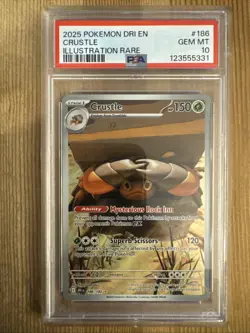 Crustle Illustration Rare - Pokemon Destined Rivals 186/182- PSA 10 - Image 1