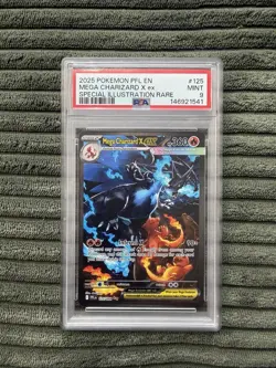 Pokemon Mega Charizard X Ex 125/094 Phantasmal Flames PSA 9 Special Illustration - Image 1