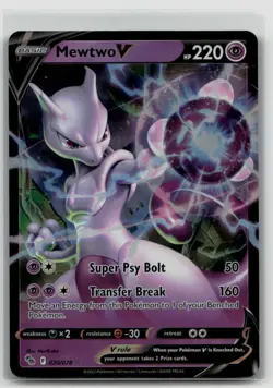 Mewtwo V 030/078 Pokemon GO Holofoil - NM - Image 1