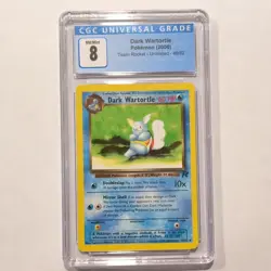 CGC 8 Dark Wartortle 46/82 Team Rocket 2000 Pokemon TCG - Image 2