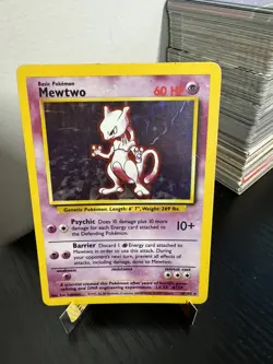 Pokemon TCG Mewtwo Base Set 10/102 Holo Unlimited Holo Rare - Image 1