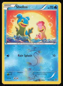 Shellos 28/114 Common Steam Siege Pokemon Reverse Holo Lightly Played - Image 1