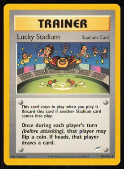 Lucky Stadium 100/105 Uncommon Neo Destiny Pokemon Lightly Played - Image 1