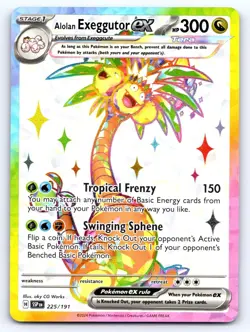 Alolan Exeggutor ex 225/191 Ultra Rare Surging Sparks Pokemon Near Mint - Image 1