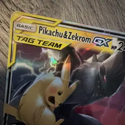 Pokemon Pikachu & Zekrom GX 33/181 Team Up Ultra Rare TAG TEAM Holo 240 HP 2019 - Image 3