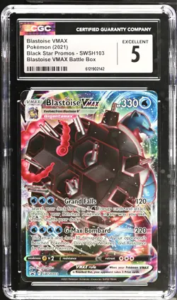 Blastoise Vmax SWSH103 Battle Box Black Star Promos Pokemon CGC 5 Excellent - Image 1