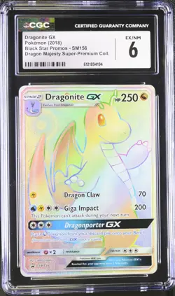 Dragonite Gx SM156 Dragon Majesty Super-premium Coll. Pokemon CGC 6 Ex/nm - Image 1