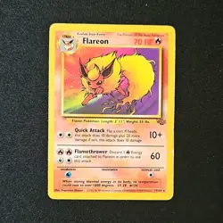 Pokemon TCG Flareon Jungle 19/64 Non-Holo Rare 70HP - Image 1
