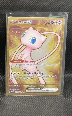Pokemon Mew EX 205/165 Scarlet & Violet 151 Full Art Holo Double Rare metal - Image 1