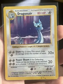 Pokemon Dragonair Shadowless 18/102 Damaged - Image 1
