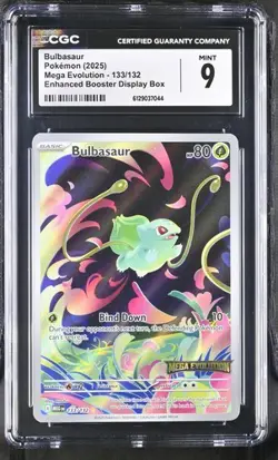 Bulbasaur *CGC 9* Illustration Rare *Mega Evolution Stamp* #133 * Pokemon - Image 1