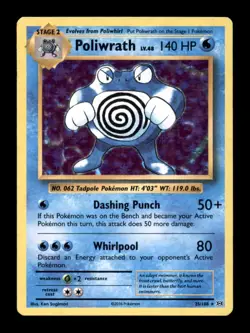 POLIWRATH 25/108 HOLO R EVOLUTIONS POKEMON HOLO MP - Image 1