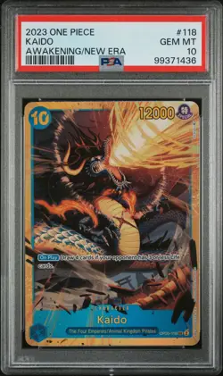 2023 ONE PIECE OP05-AWAKENING OF THE NEW ERA #118 KAIDO PSA 10 - Image 1