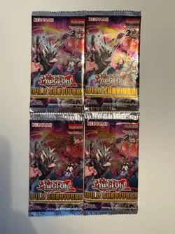 (Lot of 4) YuGiOh WILD SURVIVORS BOOSTER PACK (7 Cards) WISU FACTORY SEALED🔥 #5 - Image 1