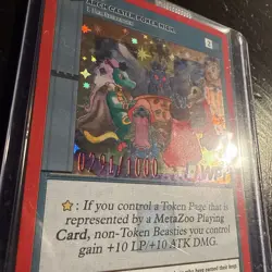 MetaZoo Kickstarter ARCH CASTER POKER NIGHT Sealed Promo Card Serialized /1000 - Image 2