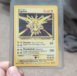 Wizards of the Coast Zapdos Base Set 2 Holo Rare 90 HP Pokemon Card 20/130 - Image 1