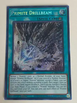 Yugioh - Primite Drillbeam x 3 - 1st Edition Secret Rare NM - Free Holo Card - Image 2
