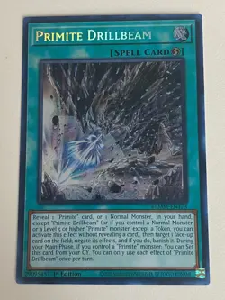 Yugioh - Primite Drillbeam x 3 - 1st Edition Secret Rare NM - Free Holo Card - Image 3