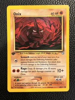 Onix 69/111 - 1st Edition Regular - Neo Genesis Pokemon Card - Image 1