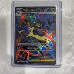 Pokemon Mega Lucario EX 160/132 Me01 Mega Evolution Ultra Rare Holo 340HP - Image 1