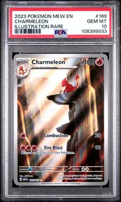 2023 POKEMON MEW EN-151 ILLUSTRATION RARE #169 CHARMELEON PSA 10 - Image 1
