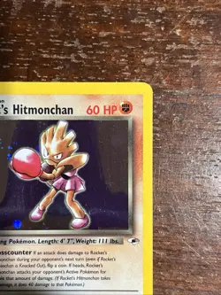 2000 Pokemon Gym Heroes Rocket’s Hitmonchan Holo 11/132 Free Shipping - Image 5