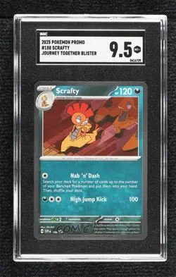 Scrafty Pokemon Scarlet & Violet Black Star Promo SGC 9.5 Mint+ - Image 1