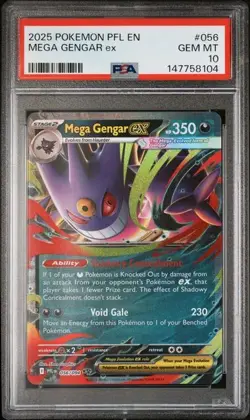 MEGA GENGAR ex 056/094 Pokemon Phantasmal Flames PSA 10 GEM - Image 1