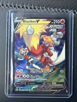 Pokemon Blaziken V Ultra Rare Holo Silver Tempest TG14/TG30 210 HP - Image 1