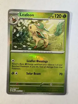 Pokemon TCG Leafeon [Master Ball] 005/131 Prismatic Evolutions 🔥 NM S&V Pokemon - Image 1