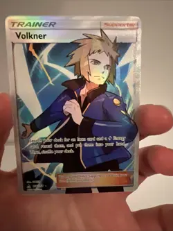 Pokemon TCG Volkner Full Art Ultra Prism Holo Card 156/156 NM Condition - Image 3