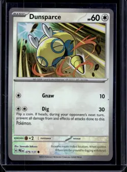 2025 Pokemon Prismatic Evolutions Dunsparce Master Ball Variant #079/131 - Image 1