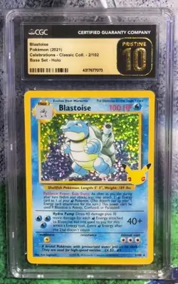 Pokemon CGC 10 Blastoise Holo From Celebrations Classic Collection - 2/102 - Image 1