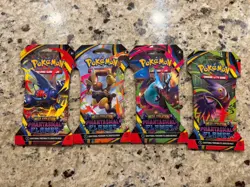 Pokemon Mega Evolution Phantasmal Flames 8x Sleeved Booster Pack Art Set - Image 1