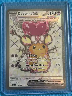 Pokemon Dedenne ex 239/193 Sv02: Paldea Evolved Full Art - Image 1