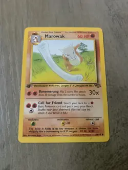 Marowak Uncommon 1st Edition Jungle 39/64 Pokemon - Image 1