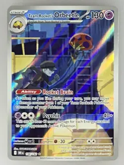 Pokemon Team Rocket’s Orbeetle 198/182 Destined Rivals IR Holo NM - Image 1
