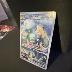 Pokemon Cynthia's Roserade 184/182 Destined Rivals Rare Full Art Holo 130HP - Image 3