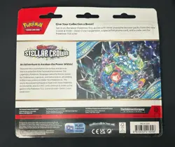 Pokemon TCG Scarlet & Violet - Stellar Crown Booster Blister - 3 Packs - Image 2