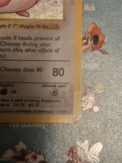 Pokemon TCG Chansey 003/102 Base Set (Shadowless) Holo Unlimited - Image 5