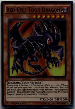 Red-Eyes Toon Dragon Super Rare Shining Victories SHVI-EN036 LP - Image 1