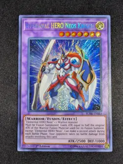 Yugioh - Elemental HERO Neos Knight BLHR-EN064 1st Edition Secret Rare NM - Image 1