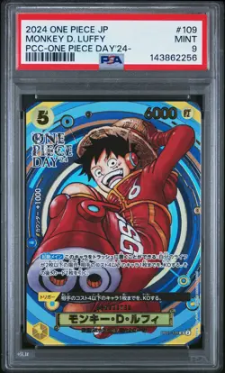 2024 ONE PIECE JAPANESE PREMIUM COLLECTION OP DAY'24 #109 MONKEY D. LUFFY PSA 9 - Image 1